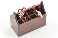 FASTRAX SCALE WOOD TOOL BOX w/CAST METAL TOOLS