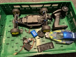 FTX Comet 1/12 Electro Buggy 2WD – In goede staat donor chassis onderdelen, inclusief accu, motor en servo – What You See Is What You Get