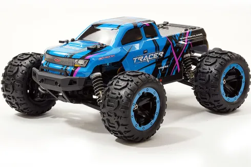FTX Tracer 1/16 4WD Brushless Electro Monster Truck RTR – Blauw