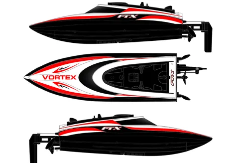 FTX Vortex high speed RC race boat 44cm RTR – Zwart