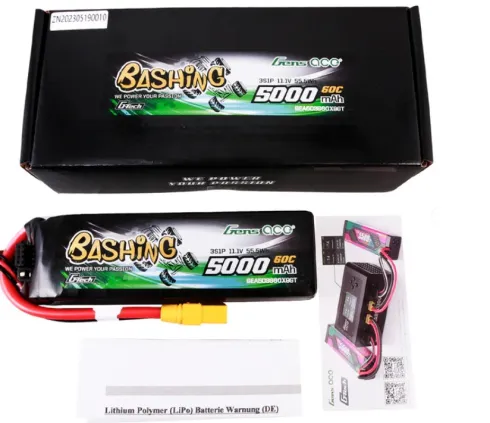 Gens Ace G-Tech Bashing Series 5000mAh 11.1V 3S1P 60C Lipo Batterij met XT90 stekker