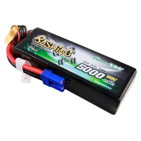 Gens Ace G-Tech Bashing Series 5000mAh 14.8V 4S 60C LiPo Accu met EC5 stekker