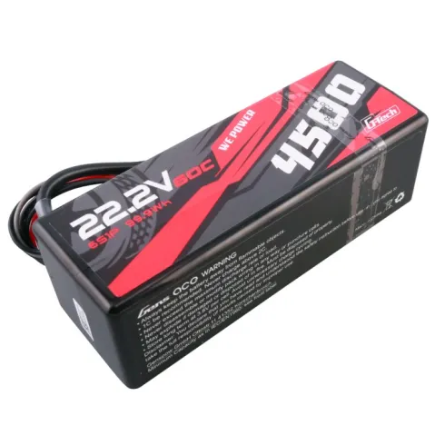 Gens Ace G-Tech 4500mAh 6S 22.2V 60C Hardcase LiPo Accu met XT90 Stekker