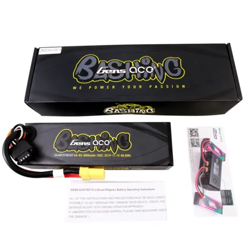 Gens Ace G-Tech 8000mAh 11,1V 100C 3S LiPo Accu met EC5 stekker – Bashing Series