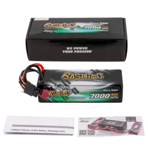 Gens Ace G-Tech 7000mAh 11.1V 60C 3S1P LiPo Accupack met T-Plug – Bashing Series