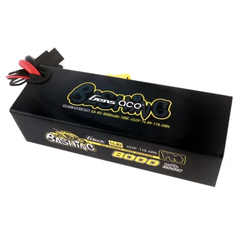 Gens Ace G-Tech 8000mAh 14.8V 100C 4S2P LiPo Accu met EC5 stekker – Bashing Series
