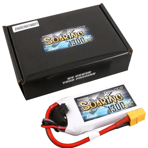 Gens Ace G-Tech Soaring 1300mAh 7.4V 30C 2S LiPo Accu met XT60 Connector