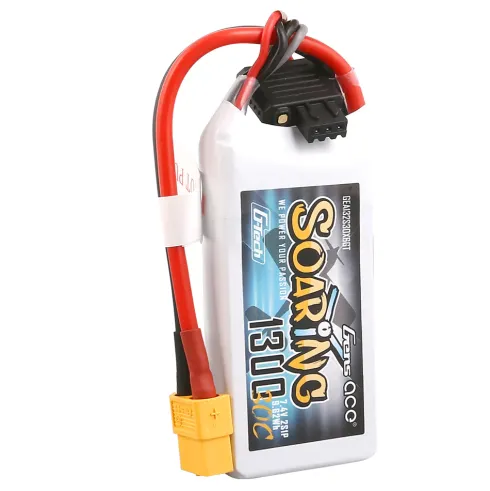 Gens Ace G-Tech Soaring 1300mAh 7.4V 30C 2S LiPo Accu met XT60 Connector