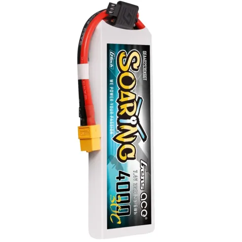 Gens Ace G-Tech Soaring 4000mAh 7.4V 2S 30C LiPo Accu met XT60 Stekker