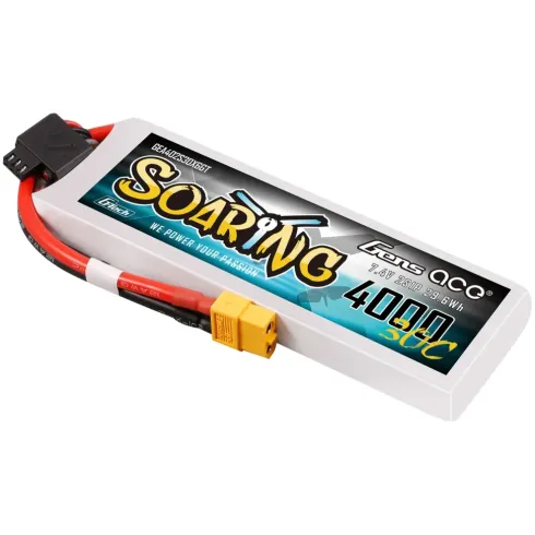 Gens Ace G-Tech Soaring 4000mAh 7.4V 2S 30C LiPo Accu met XT60 Stekker