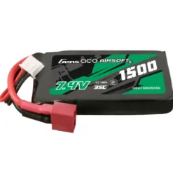 Gens Ace 1500mAh 2S 7.4V 35C LiPo Accu met T-Plug voor BlackZon Smyter MT Turbo 1/12/ MJX RC auto / andere RC modellen