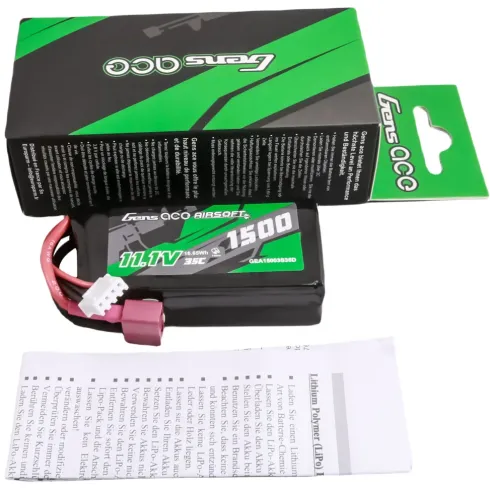 Gens Ace 1500mAh 3S 11.1V 35C LiPo Accu met T-Plug voor BlackZon Smyter MT Turbo 1/12 / MJX RC auto / andere RC modellen