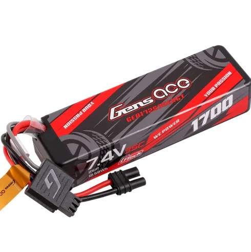 Gens ace 1700mAh 2S 7.4V 35C Lipo Batterij met iEC2 plug (ARRMA Grom)