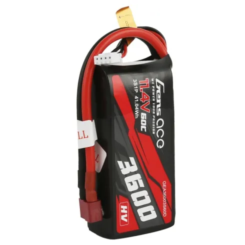 Gens ace 3600mAh 11.4V 3S1P 60C High Voltage Lipo Batterij (Crawlers) met Deans stekker