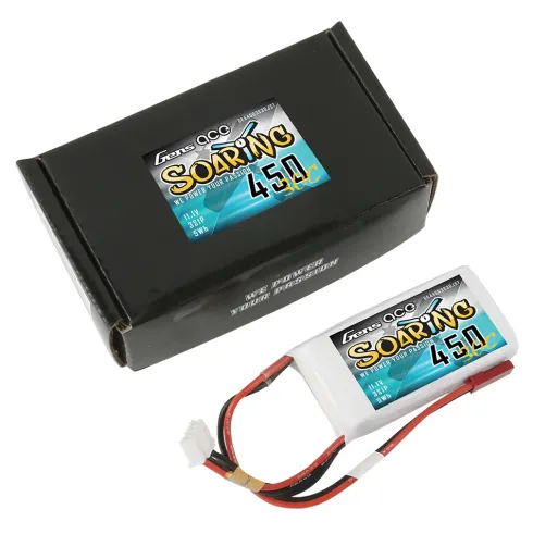 Gens ace Soaring 450mAh 11.1V 30C 3S1P Lipo Batterij met JST-SYP Plug