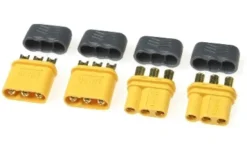 G-Force RC – Connector – MR-30 3-Polig – w/ Cap – Goud contacten – Man. + Vrouw. – 2 paar