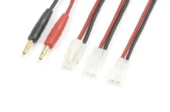 G-Force RC – Laadkabel – Universeell 3in1 – Tamiya man., Tamiya vrouw., AMP vrouw. – 16 AWG Siliconen-kabel – 1 st