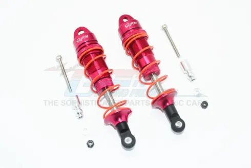 GPM Aluminium Front Adjustable Dampers 100MM for ARRMA 1/8 Rood