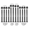 GPM Traxxas Mini Maxx BL-2S 4140 Carbon Steel Front & Rear Suspension Pins TXMM/PIN-BK (Vervanger TRX10740)