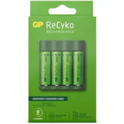GP ReCyko AA/AAA Everyday Charger (USB) incl 4x AA batterijen 2100mAh