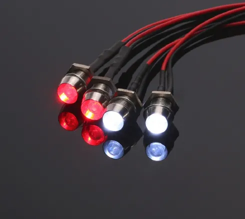 G.T. Power LED verlichting set met aluminium houders – 2 Wit – 2 Rood