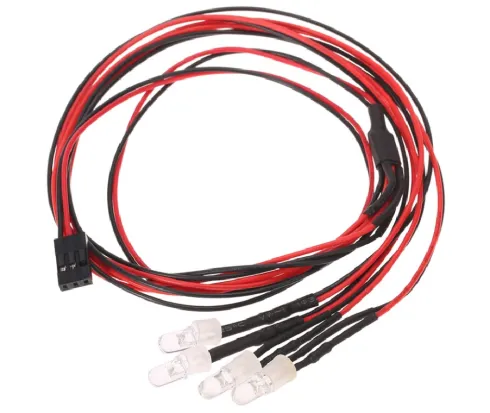 G.T. Power LED verlichting set met aluminium houders – 2 Wit – 2 Rood