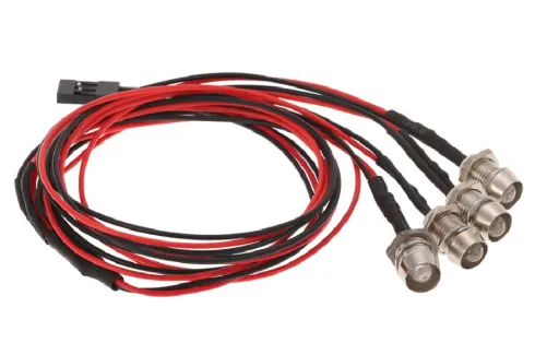 G.T. Power LED verlichting set met aluminium houders – 2 Wit – 2 Rood