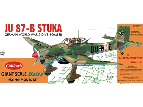 Guillows JU 87-B Stuka houten vliegtuig – 1002