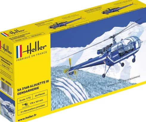 Heller SA 316B Alouette III Gendarmerie – 1:72 bouwpakket