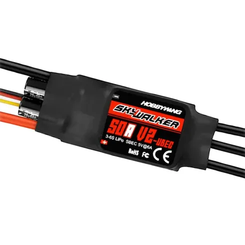 Hobbywing Skywalker V2 50A 6S ESC – 3-6S, 6A BEC
