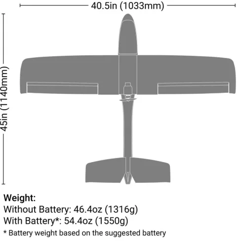 HobbyZone AeroScout S 2 1.1m BNF Basic met SAFE (Versie 2026)