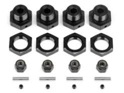 HPI ALUMINUM WHEEL HEX HUB SET 17MM (BLACK/4PCS) – 114341