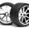 HPI MOUNTED PHALTLINE TIRE 140x70mm on BLAST WHEEL CHROME – HPI4729