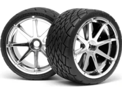 HPI MOUNTED PHALTLINE TIRE 140x70mm on BLAST WHEEL CHROME – HPI4729
