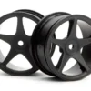 HPI SUPER STAR WHEELS 26mm BLACK (1mm OFFSET) – 3696
