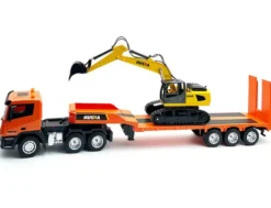HUINA 1/24 2.4G 9-kanaals RC Platform Trailer en 6-kanaals Excavator Set (Versie 2024)