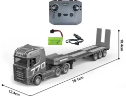 HUINA 1/24 Scania 770S RC Truck & Trailer Set RTR – Zilver