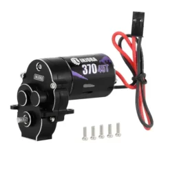 INJORA CNC Aluminium Complete Transmissie met 370 Brushed Motor 45T – Upgrade voor 1/18 RC Crawler TRX4M