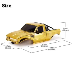 INJORA Limited Edition IR60 Pickup Hard Body voor 1/18 TRX4M Defender & Bronco (Goud) – IR60-GD