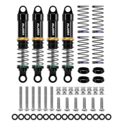 INJORA LS 55mm Aluminium Oliegevulde Schokdempers voor Traxxas 1/18 TRX-4M Zwart