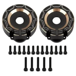 INJORA Messing Portal Drive Housing met Zwarte Coating voor TRX-4 & TRX-6 – 1/10 RC Crawler