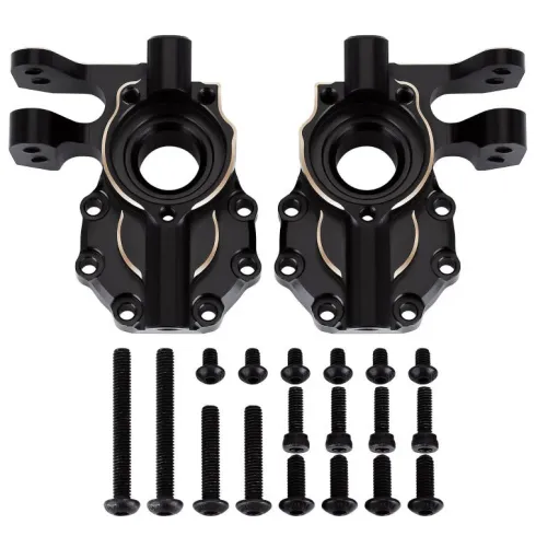 INJORA Messing Portal Drive Housing met Zwarte Coating voor TRX-4 & TRX-6 – 1/10 RC Crawler
