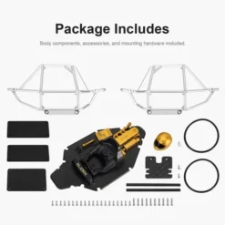 INJORA Moonbit Nylon Tube Buggy Body Kit voor 1/18 TRX-4M Zilver