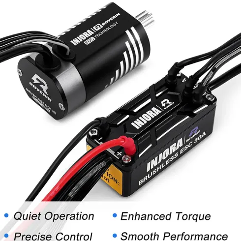 INJORA Roverin M30 G2 FOC Sensored Brushless ESC & Motor Combo – 4800KV (voor 1/18 TRX4M & Ascent-18)