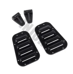 INJORA Set TRX4 Zwarte Plastic Luchtinlaatgrille & Motorkap Scharnier voor 1:10 RC Crawler Traxxas TRX-4