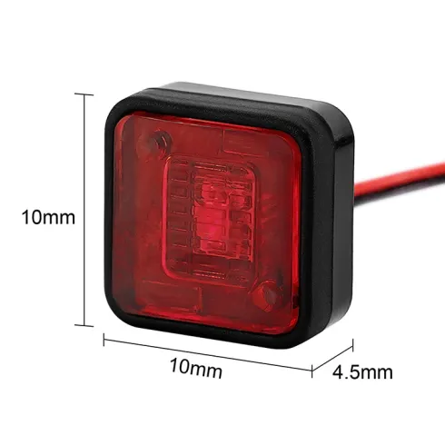INJORA Side Marker Lights Waarschuwingslampjes voor RC-auto’s (11x5mm & 10x10mm) – AX-5103R
