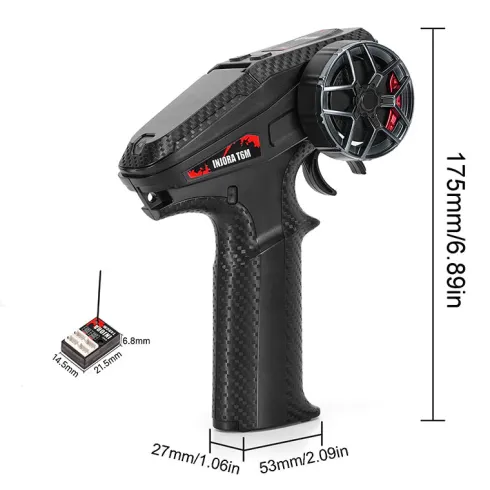 INJORA T6M 2.4GHz Micro Zender met Compacte T4DCM Ontvanger