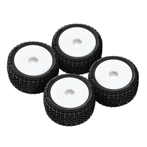 INJORA Unglued Pin Buggy Banden & Velgen voor 1/28 Losi Micro-T Wit