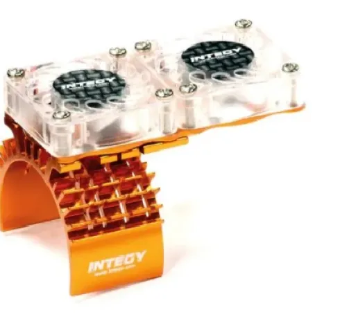 Integy Motor Heatsink + Twin Cooling Fan for Traxxas Slash 4X4 & Rustler 4X4 & Hoss 4X4 & Stampede 4X4
