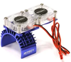 Integy Motor Heatsink + Twin Cooling Fan for Traxxas Slash 4X4 & Rustler 4X4